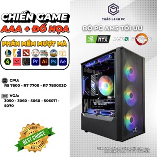  PC Gaming Chiến Game 2K | AM5 - R5 7500F   R7 7700   7800X3D | RTX 3060   5060   5060Ti | RAM 16GB | All New | BH 3 Năm 
