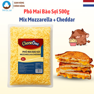 Phô Mai Bào Sợi CheeseOne 500g Mix 2 loại Mozzarella + Cheddar