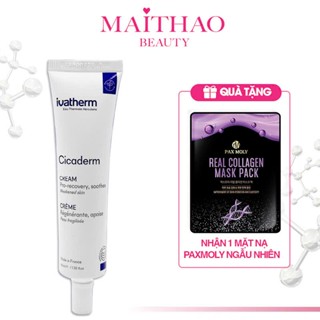 [Mã COSBAUH3 giảm 8% đơn 300K] Kem Tái Tạo Phục Hồi Ngừa Sẹo Cicaderm Cream Ivatherm 40ml TẶNG Mặt Nạ JM SOLUTION