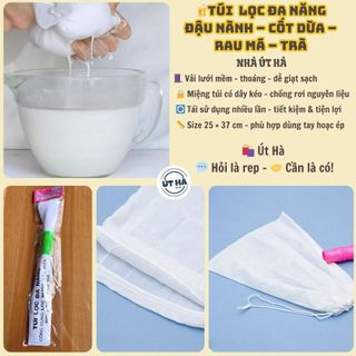 [Túi Lọc Đa Năng] Túi lọc trà - Lọc đậu nành – sữa chua Hy Lạp – cốt dừa – rau má – trà thảo mộc