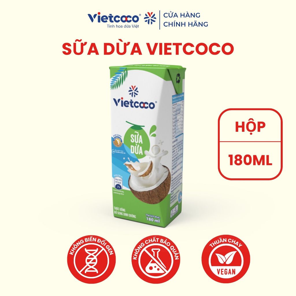 Sữa dừa UHT Vietcoco 180ml