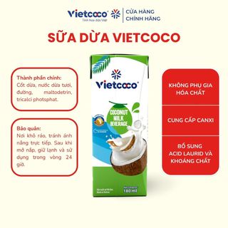 Sữa dừa UHT Vietcoco 180ml