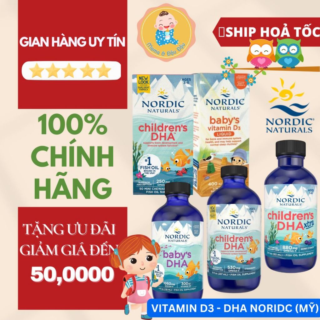   Date 2026-2027  Chính Hãng  Nordic Naturals Baby's DHA  Children's DHA   Children 's DHA Xtra   Baby's Vitamin D3 