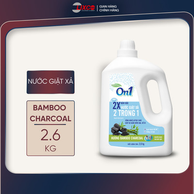 Nước giặt xả On1 hương Bamboo Charcoal 2.6Kg sạch khuẩn, khử mùi, kết hợp giặt xả 2 trong 1 N6901 - On1