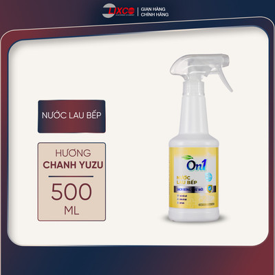 Nước lau bếp On1 500ml N6701 tinh dầu chanh Yuzu giúp làm sạch bụi bẩn, dầu mỡ, cặn bám lâu ngày