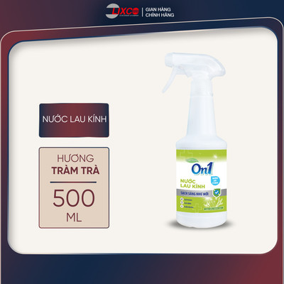 Nước lau kính On1 500 ml N6601, Vệ sinh sạch bụi bẩn, cặn bám lâu ngày vách kính, gương nhà tắm, cửa sổ đa năng