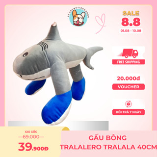 [RẺ VÔ ĐỊCH] Gấu Bông Cá Mập Tralalero Tralala 40cm, Gấu Bông Cá Mập Ba Chân Giá Siêu Rẻ Siêu Hot