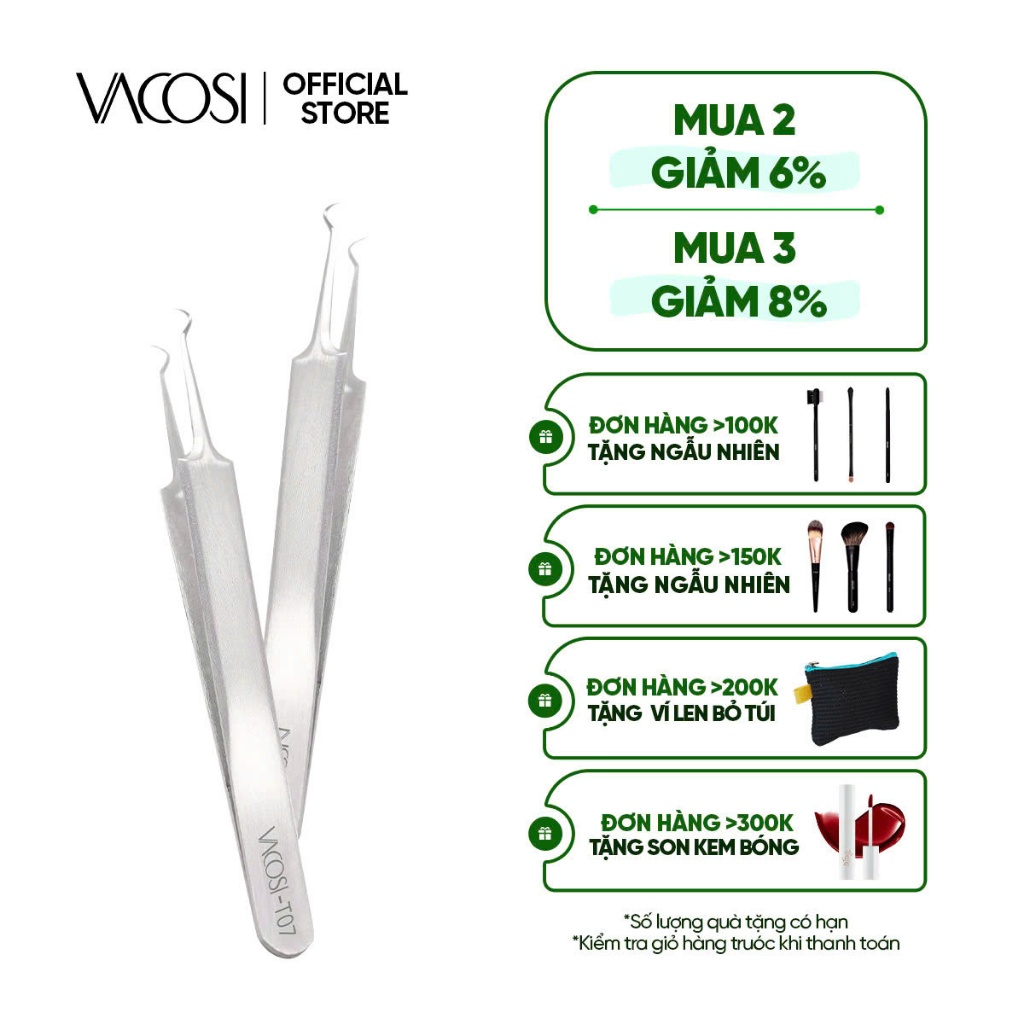 Nhíp gắp mụn đầu đen VACOSI Blackhead Tweezers - T07