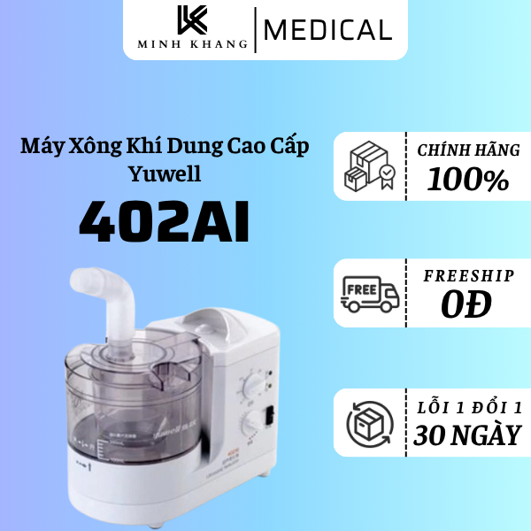 Máy Xông Khí Dung, Xông Siêu Âm Chính Hãng Yuwell 402AI, Nhập Khẩu Chính Hãng