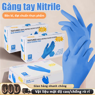 Găng Tay Y Tế Không Bột Hộp 100 Chiếc, Găng Tay Nitrile  Su Y Tế ,Sử Dụng Trong Tóc Spa Phun Xăm