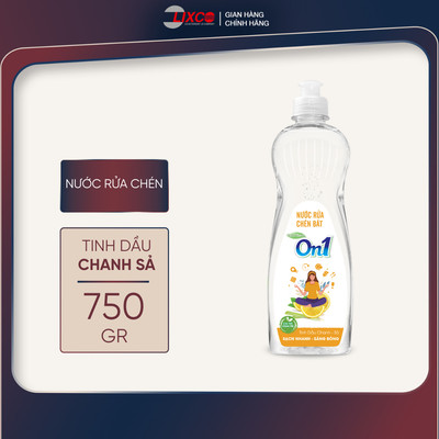 Nước rửa chén On1 hương chanh sả siêu sạch bóng vết dầu mỡ 750g N5210