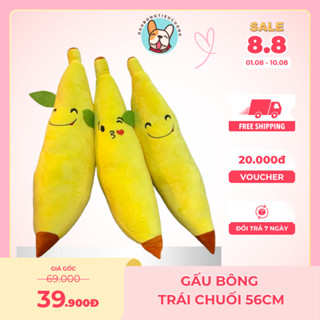 [RẺ VÔ ĐỊCH] Gấu Bông Trái Chuối 56cm, Gối Ôm Ngủ Cho Bé 56cm Dễ Thương Mềm Mại Đồ Chơi Cho Bé
