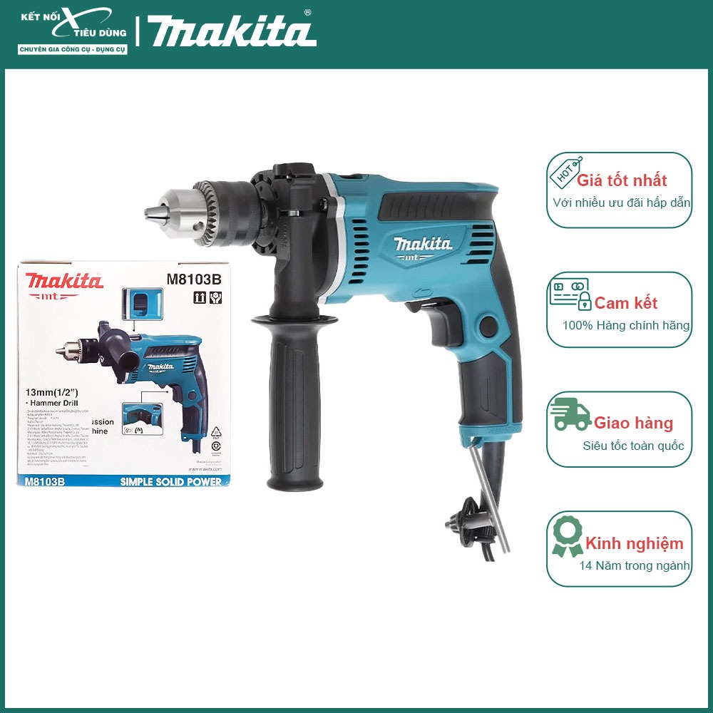 Máy khoan búa 430W Makita Kết Nối Tiêu Dùng M8103B Kết Nối Tiêu Dùng