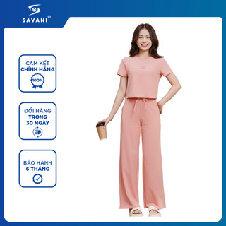  Bộ Đồ Nữ SAVANI Cao Cấp Bộ Đồ Hè SAVANI Quần Dài Chất Cotton Mềm Mịn Tôn Dáng WBK025S5 