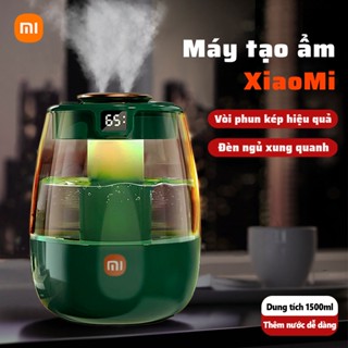 Máy tạo ẩm xiaomi có đèn ngủ máy xông tinh dầu máy phun sương tạo ẩm hiển thị độ ẩm led khử trùng