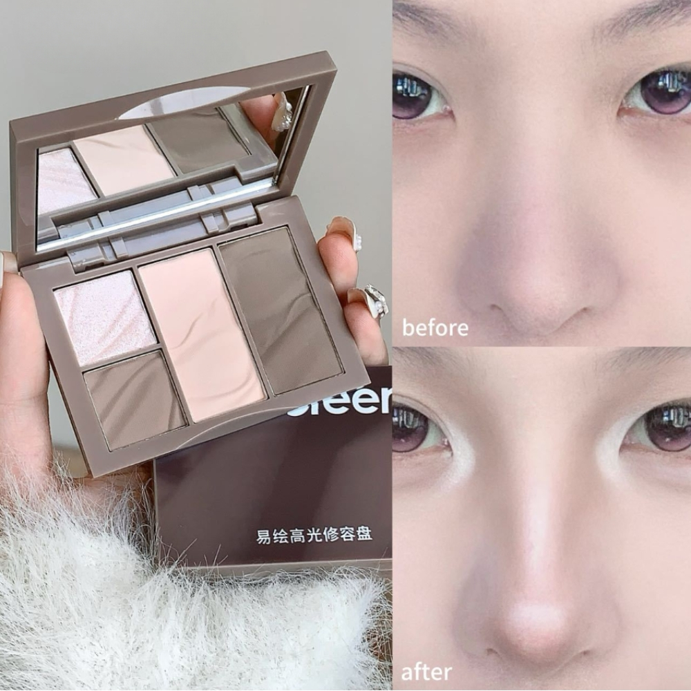 Ảnh 7 của Bảng phấn tạo khối và bắt sáng BEABIAI dễ tán, không lem, nâng tone da, chông thấm nước