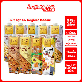 [HỘP 1 LÍT] Sữa Hạt 137 Degrees Nguyên Chất, Healthy – Nhập Khẩu Thái Lan – Không Đường / Mật Hoa Dừa