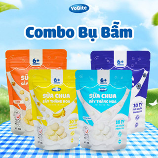 [YOBITE OFFICIAL] COMBO 4 Túi Zip Mix Vị x 20gr Sữa Chua Khô Sấy Thăng Hoa YOBITE - Đào, Truyền Thống, Việt Quất, Chuối
