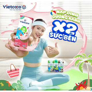 Sữa dừa UHT Vietcoco 180ml Hương Dâu