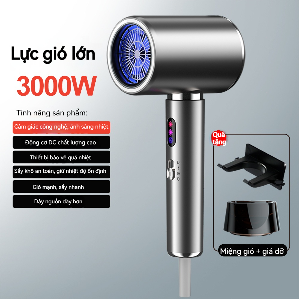 Máy sấy tóc tốc độ cao 3000W ion âm chăm sóc tóc gia đình không khí nóng lạnh tiệm cắt tóc công suất cao và gió mạnh