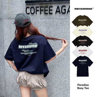 Áo Thun Paradise Boxy Tee Nevasome Cotton 250gsm Local Brand Tay Lỡ Form Boxy Rộng Nam Nữ Menswear Womenswear