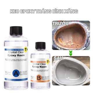  Keo Epoxy Resin Chuyên Tráng Phủ Bình Xăng Phục Hồi Bình Xăng Bị Rỉ Sét Bảo Vệ Lâu Dài - Bộ 150G 