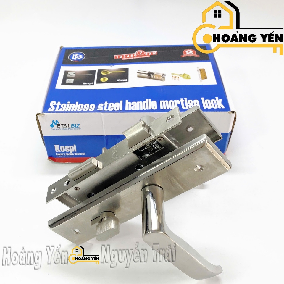 Khoá tay gạt hợp kim KOSPI khoá phòng ngủ MA-52 Plus, Bộ khoá cửa thông phòng