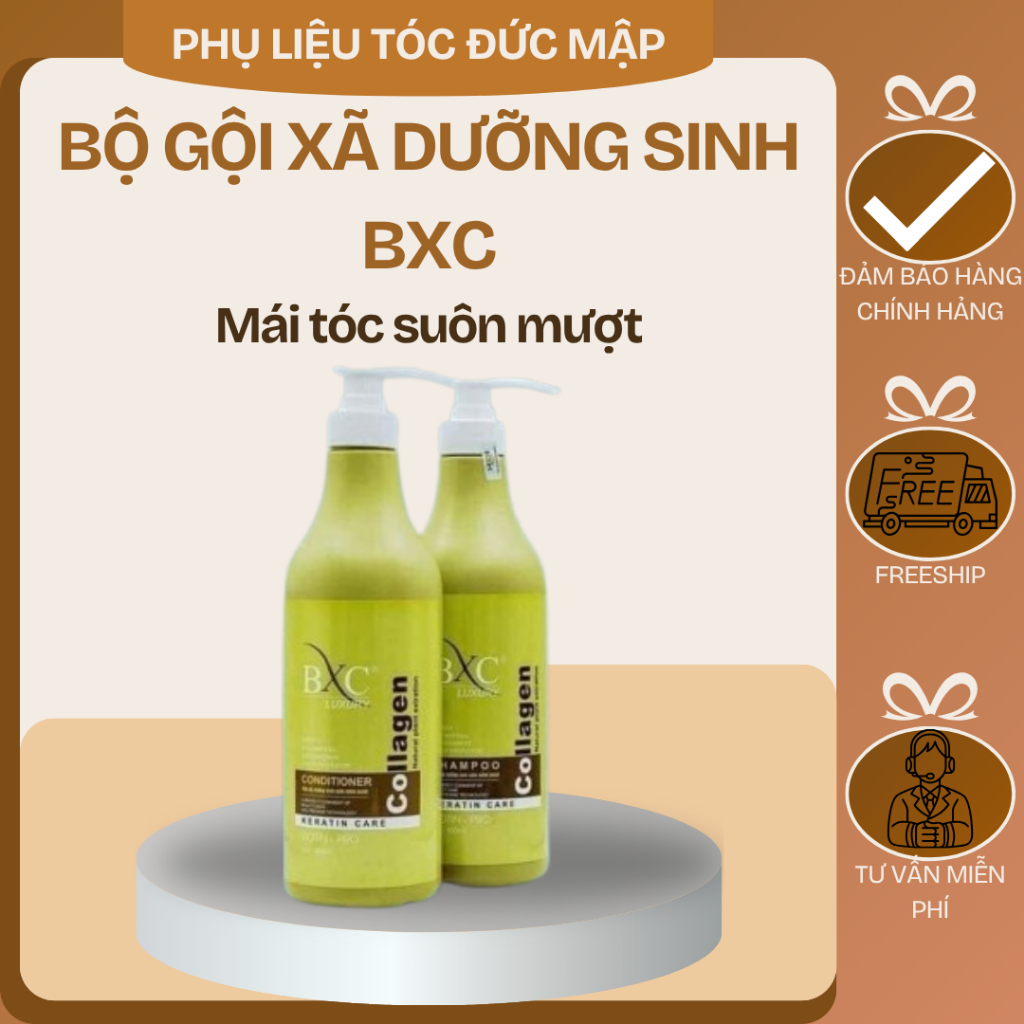 Dầu gội, xả dưỡng sinh BXC luxury 800ml