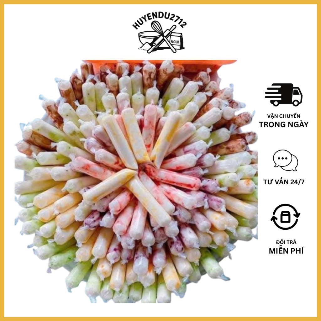 Túi nilong làm sữa chua, làm kem hàng đẹp đủ cỡ 100g