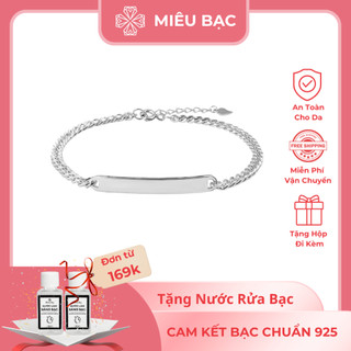  Vòng tay đôi bạc 925 khắc tên theo yêu cầu Miêu Bạc lắc tay cặp tình yêu nam nữ thời trang phụ kiện trang sức MT31 