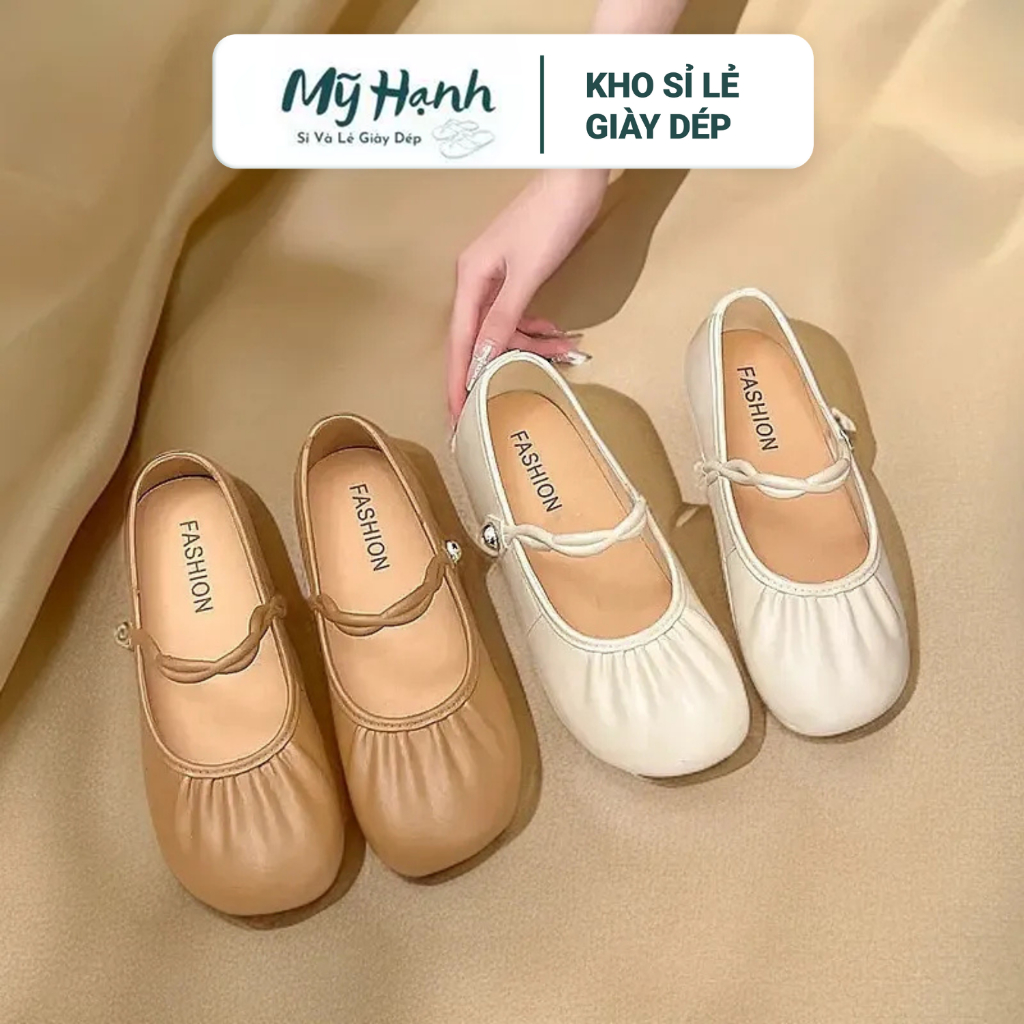 Giày Búp Bê Nữ Dây Xoắn Siêu Xinh, Đế Bằng Êm Chân - Phong Cách Hàn Quốc Hot Trend 2025