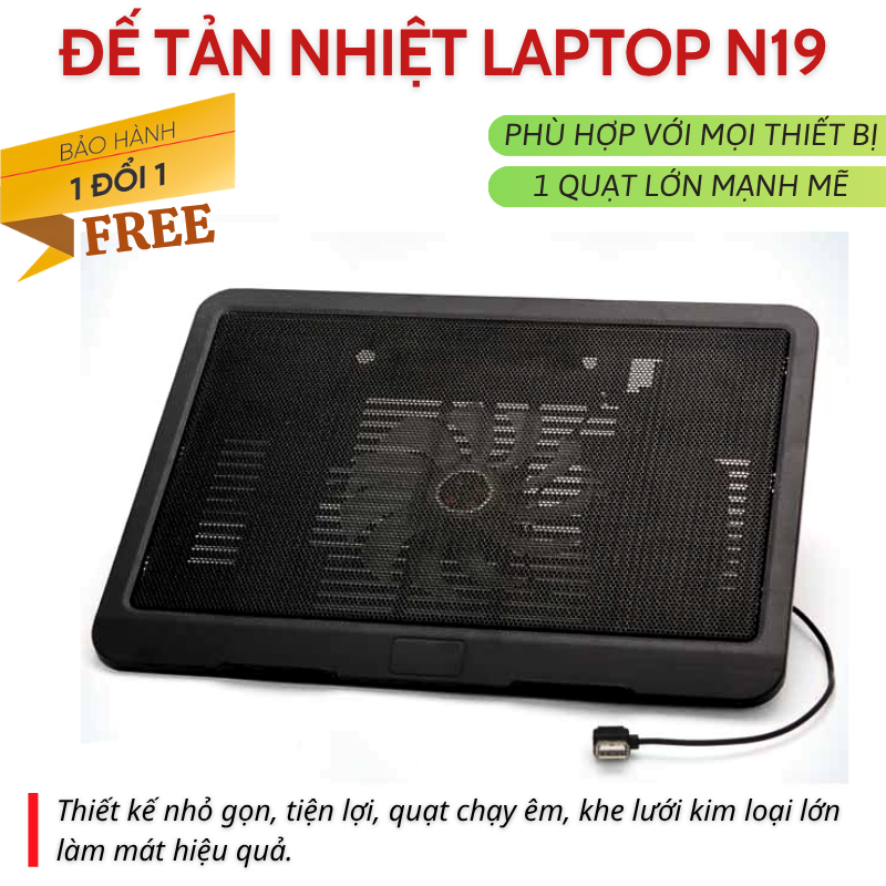 Đế tản nhiệt laptop Notebook cooler N19/ N191/N91