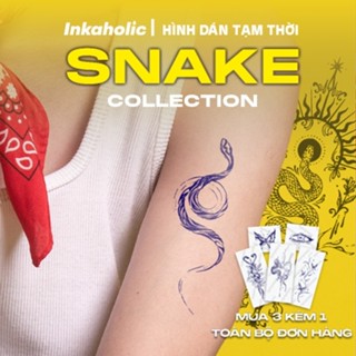    Snake Collection   Hình xăm dán tạm thời 15 ngày Inkaholic xăm giả đẹp & ngầu y xăm thật chống nước 100 