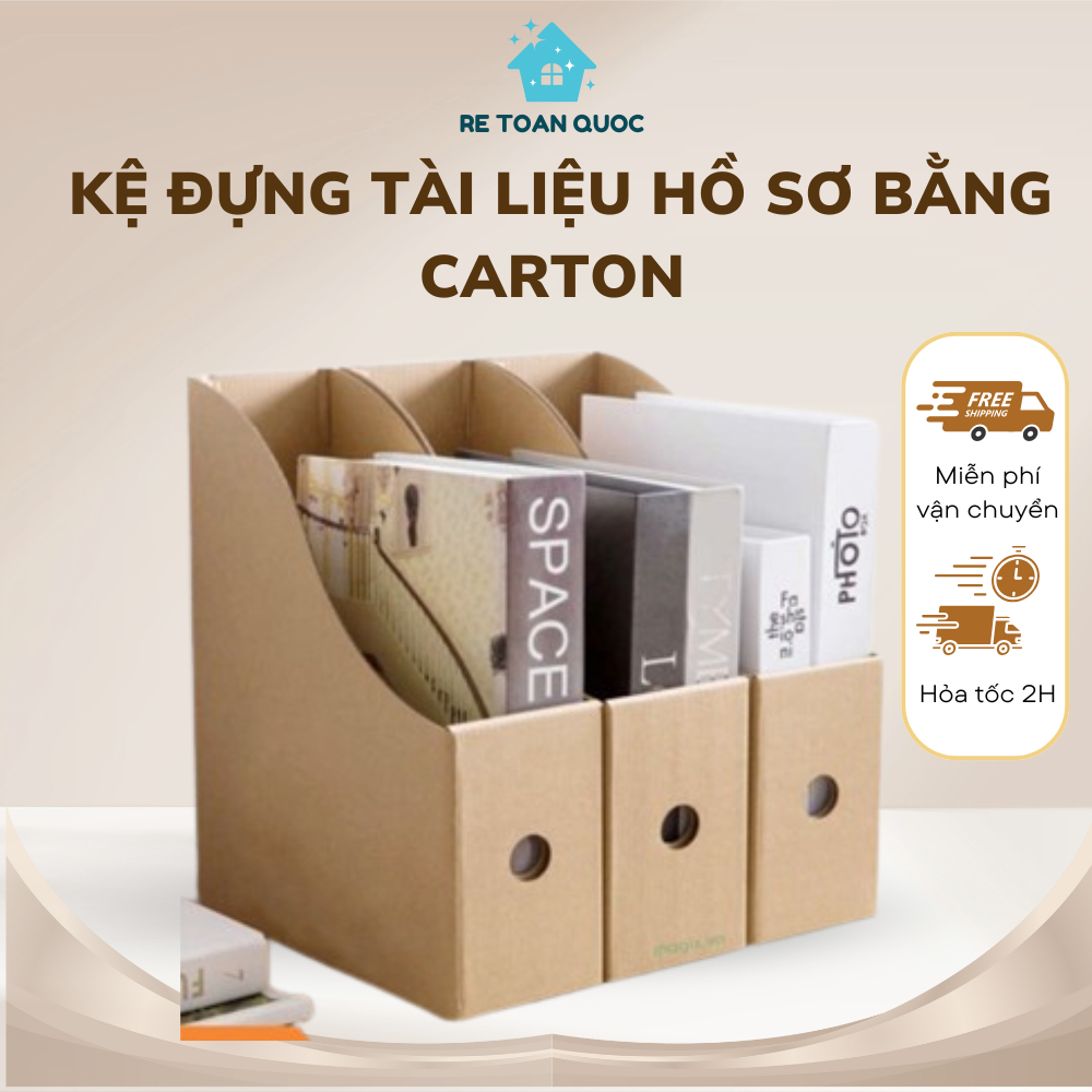 Combo 5 Kệ Tài Liệu Bằng Carton Thông Minh Kệ Đựng Hồ Sơ Chất Liệu Cứng Cáp