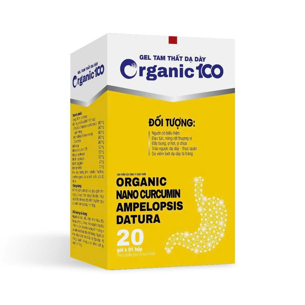 Gel Tam Thất Dạ Dày Organic100 20 gói/ hộp.