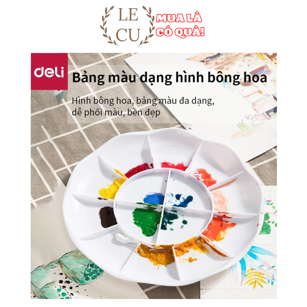 Khay pha màu Deli - 12 ngăn - 1 chiếc - 68305 [Deli]