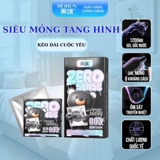 CHE TÊN | Bao Cao Su Siêu Mỏng 0.01mm Siêu Nhiều Gel Trơn, Bcs Bền Dai, Đàn Hồi Tốt - HEIHUN