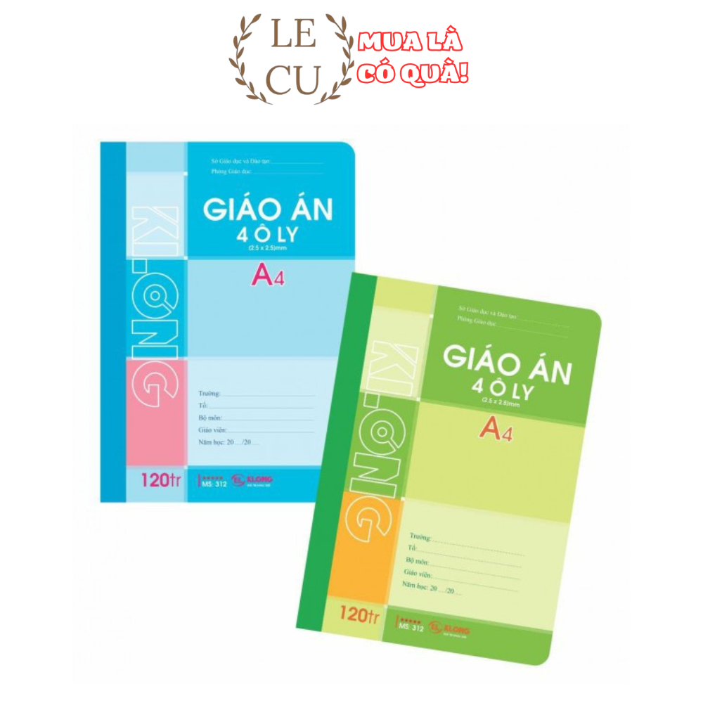 Vở giáo án ô ly - 120 trang; Ms 312 (T4)