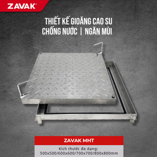 Nắp bể nước ngầm inox Zavak MHT | Nắp bể âm sàn inox 304