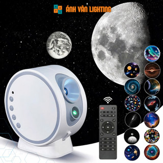  Đèn Thiên Hà V8  8-13 Tấm Phim  Chiếu Nền Vũ Trụ Trái Đất Galaxy Hành Tinh Kèm Loa Bluetooth Decor Trang Trí 