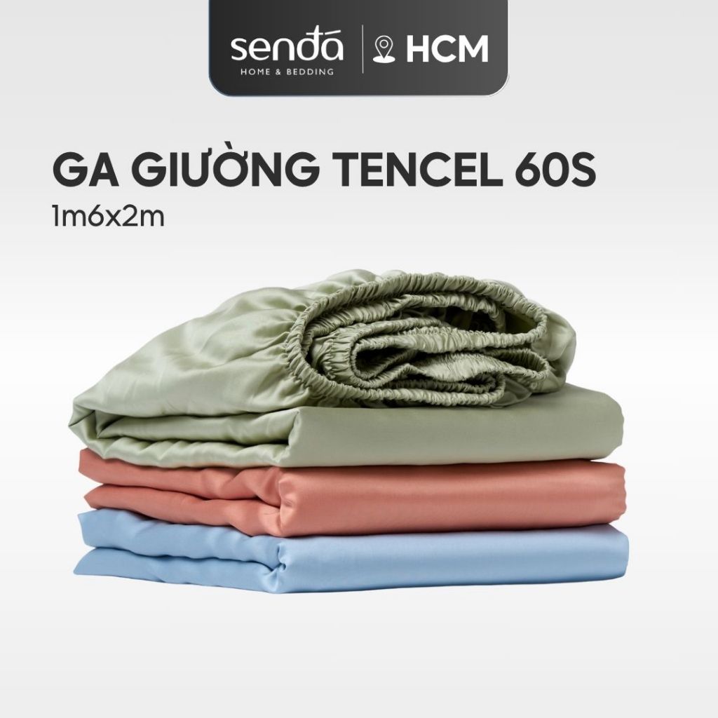 Ga giường Lụa Tencel 1m6x2m Sen Đá Bedding cao cấp trơn màu, drap bo chun trải nệm 1m6 x 2m, ra bọc 