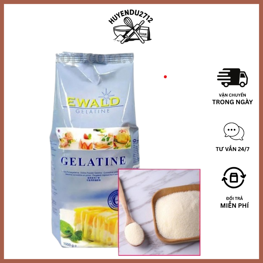Bột gelatin EWALD Đức / gelatine gói 50-100g bloom 250 (MS 297)