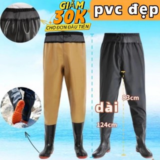 💥NEW💥 Bộ yếm lội nước Quần liền ủng lội nước chất liệu Dày Cao Cấp 2 Lớp Chống Nước Đàn Hồi