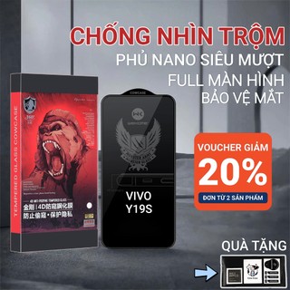  Kính cường lực Vivo Y19s chống nhìn trộm full màn | Miếng dán kính bảo vệ màn hình cho Vivo 