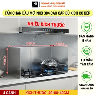  Tấm Chắn Dầu Mỡ Chắn Gió Cao Cấp Gấp Gọn Inox 304 Dày Dặn Chống Gỉ Chống Bám Bẩn An Toàn Hiệu Quả Đủ Kích Cỡ 1-2 Bếp 