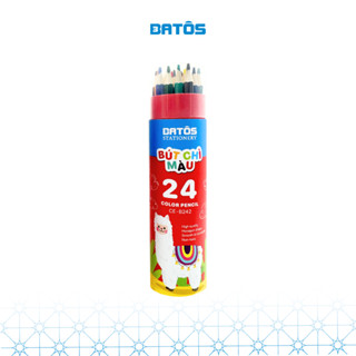 Bút chì màu Batôs 3 dạng ống 12/18/24 màu ,thân gỗ, an toàn