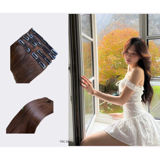 Set kẹp 6 phím chất tóc thật 100% 
