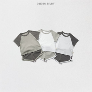 Bộ cộc tay raglan tay ngắn, chất cotton mềm mại thoáng mát cho bé Mimo Baby QA280