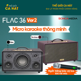  ACNOS Dàn âm thanh di động FLAC 36 Version2 kèm Micro thông - Loa Karaoke minh chất âm xuất sắc Soncamedia 