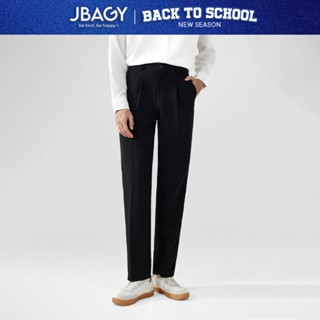 Quần tây nam hàn quốc JBagy dáng baggy vải co giãn dày dặn dáng suông ống rộng, màu đen, kem  JA0101